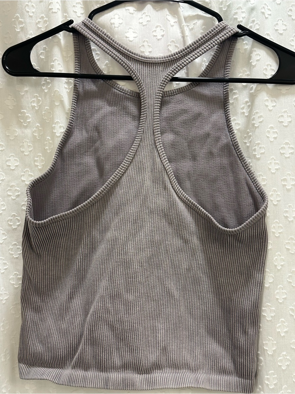 ASOS Grey Ribbed Tank Top - Picture 2 of 3